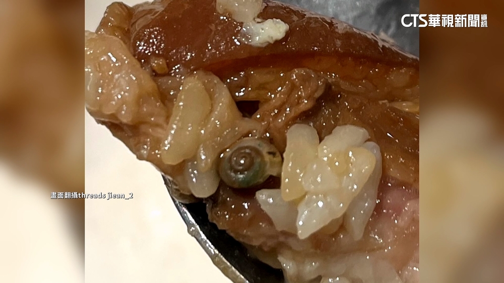 客控必比登肉燥飯「吃到蝸牛」腹瀉3天　店家致歉