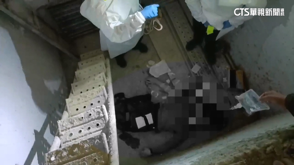 新竹工人墜落電梯井　左大腿開放性骨折.意識清楚