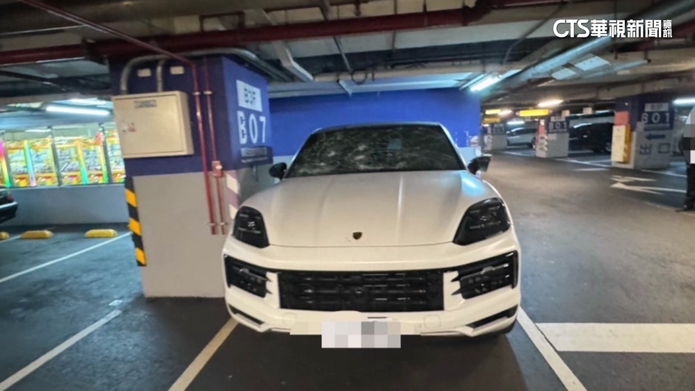 烏龍！　保時捷放停車場無端遭砸　2嫌到案稱「砸錯車」